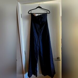 Brand new Zara navy blue suit-style 1 piece jumpsuit (Size L)